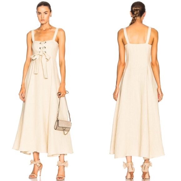 ✖️SOLD✖️Mara Hoffman Tan Midi Dress - Picture 4 of 11